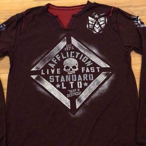 Affliction LS Shirt Reversible Size XLarge